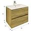 Fürdőszoba bútor készlet  Momo D80 arany tölgy szekrény+mosdókagyló,3