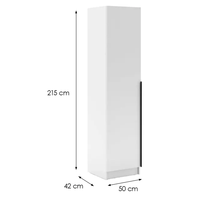 Szekrény Riva 50cm - Fehér, Egyajtós,2