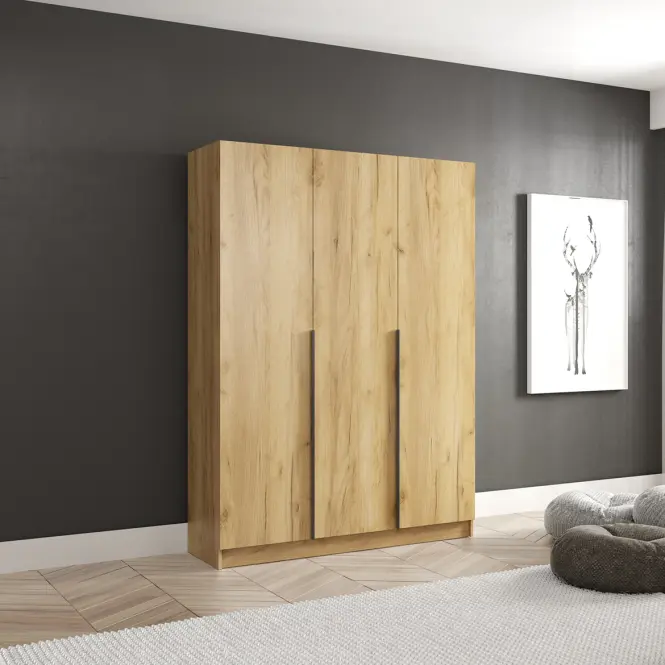 Szekrény Riva 150cm - Craft Aranysárga, Háromajtós