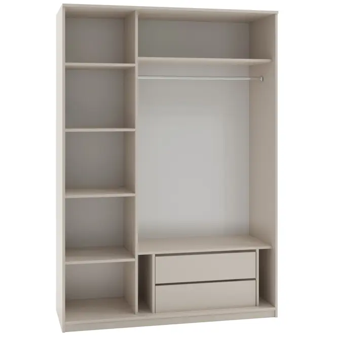 Szekrény Riva 150cm - Kasmír, Háromajtós,3