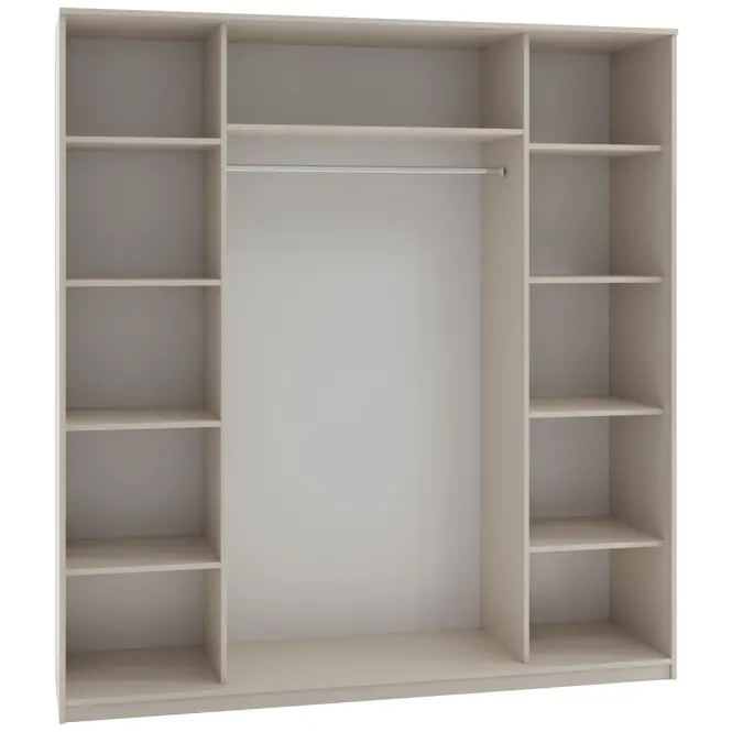 Szekrény Riva 200cm - Fehér, Négyajtós