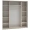 Szekrény Riva 200cm - Fehér, Négyajtós,2