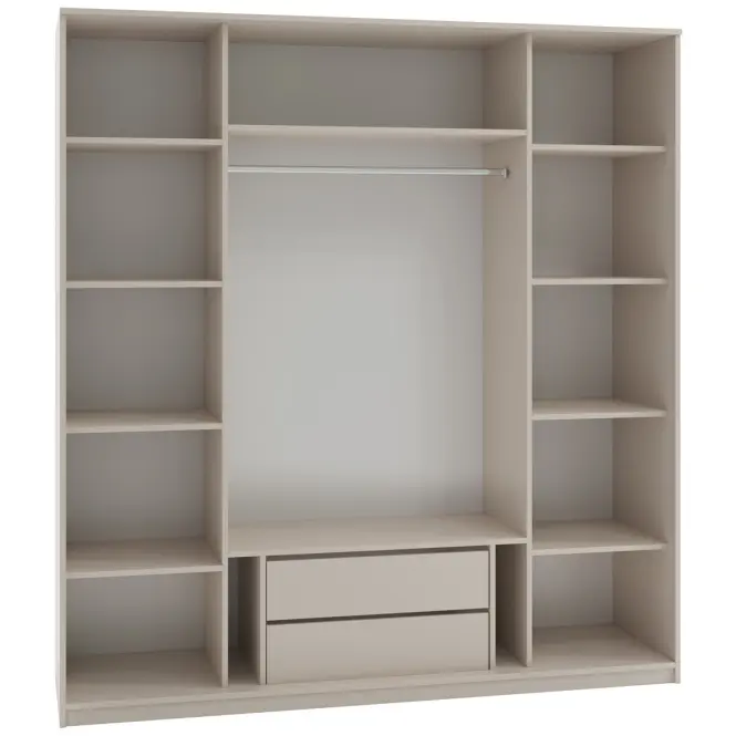 Szekrény Riva 200cm - Kasmír, Négyajtós,3