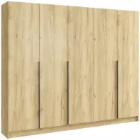 Szekrény Riva 250cm - Craft Aranysárga, Ötajtós