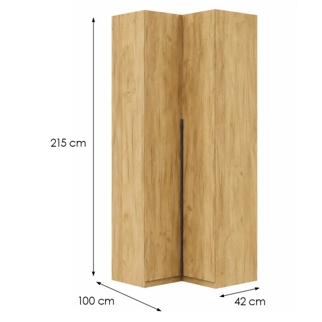 Szekrény Naroża Riva 100cm Craft Aranysárga, Kétajtós,2