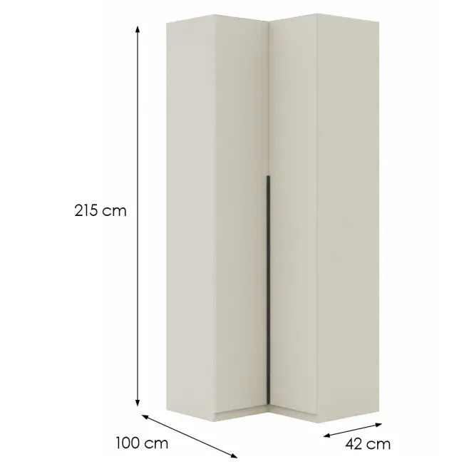 Szekrény Naroża Riva 100cm Kasmír, Kétajtós,2