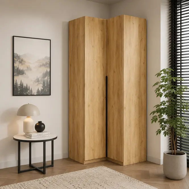 Szekrény Naroża Riva 100cm Craft Aranysárga, Kétajtós