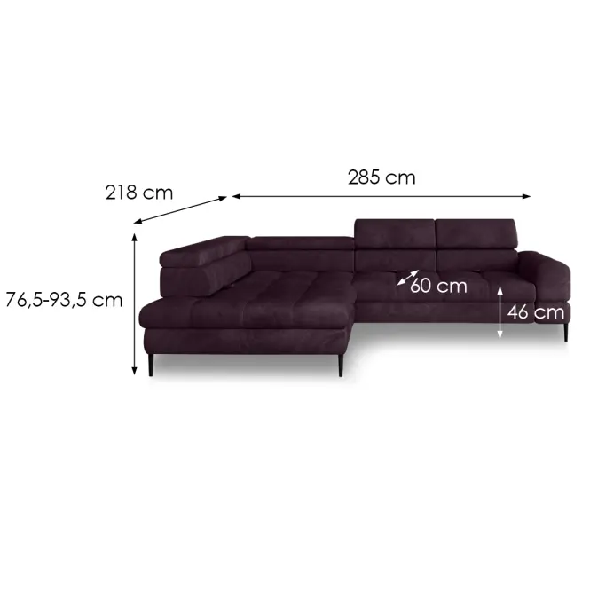 Sarokgarnitúra szet Voss balos Vibe 69,3