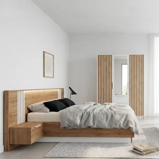 Ágy  Bali Lux Wotan Tölgy / Fehér,5
