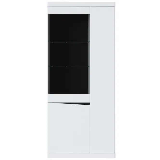 Vitrin 3D Turino Neo Turv01 U035 Fehér Alpin/Sz.Grafit Pvc/