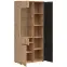 Vitrin Vabres Artisan/Fekete 2D1W,4