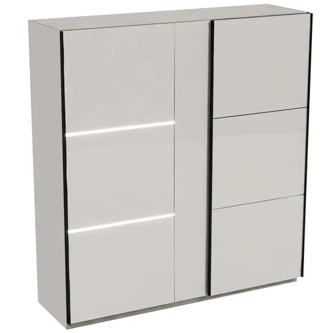 Szekrény Tokyo 200cm – Cashmere, Led, Kétajtós
