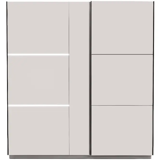 Szekrény Tokyo 200cm – Cashmere, Led, Kétajtós,3