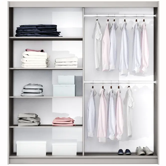 Szekrény Tokyo 200cm – Cashmere, Led, Kétajtós,4