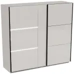 Szekrény Tokyo 250cm – Cashmere, Led, Kétajtós