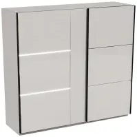 Szekrény Tokyo 250cm – Cashmere, Led, Kétajtós