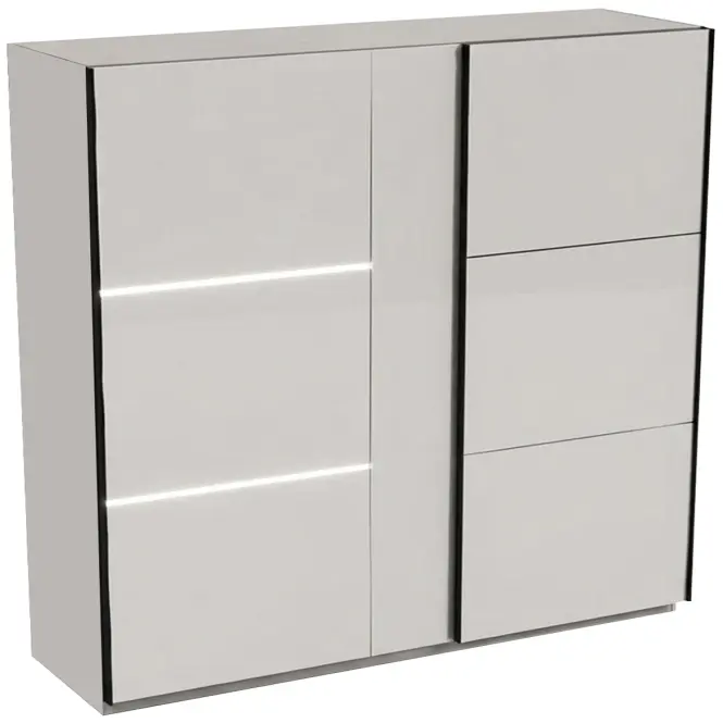 Szekrény Tokyo 250cm – Cashmere, Led, Kétajtós