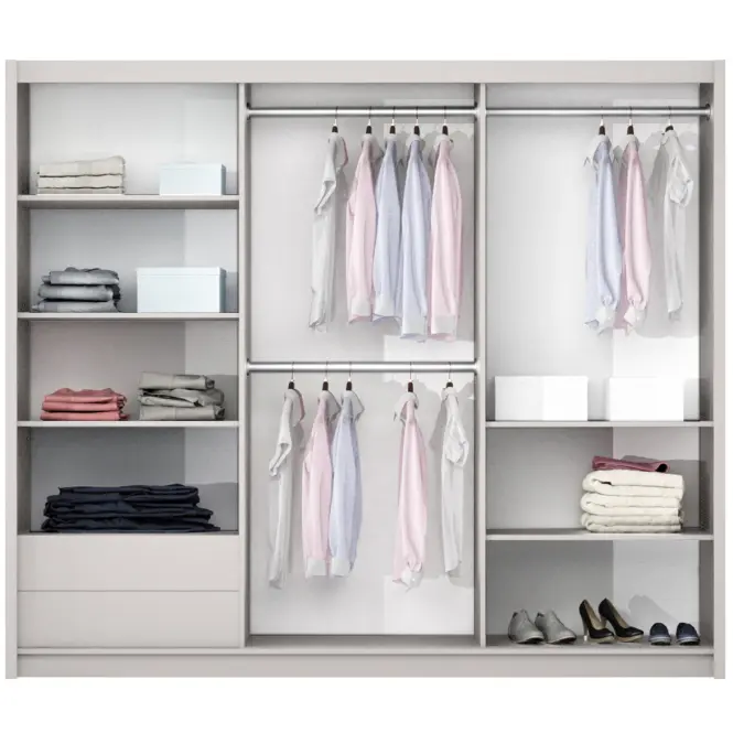 Szekrény Tokyo 250cm – Cashmere, Led, Kétajtós,4