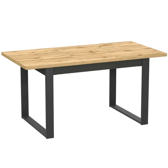 Asztal Lamelo La31 Tölgy Wotan/Fekete Mat,4