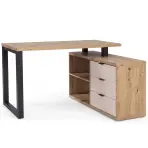 Íróasztal + Komód Artisan/Fekete/Kasmír