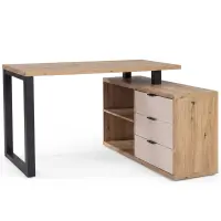 Íróasztal + Komód Artisan/Fekete/Kasmír