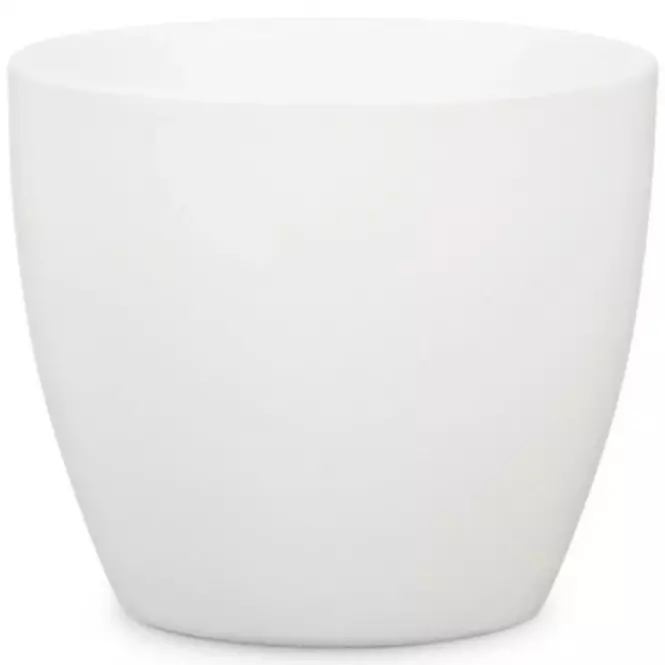 Ovális kerámia virágcserép Scheurich 920, ø28cm, fehér