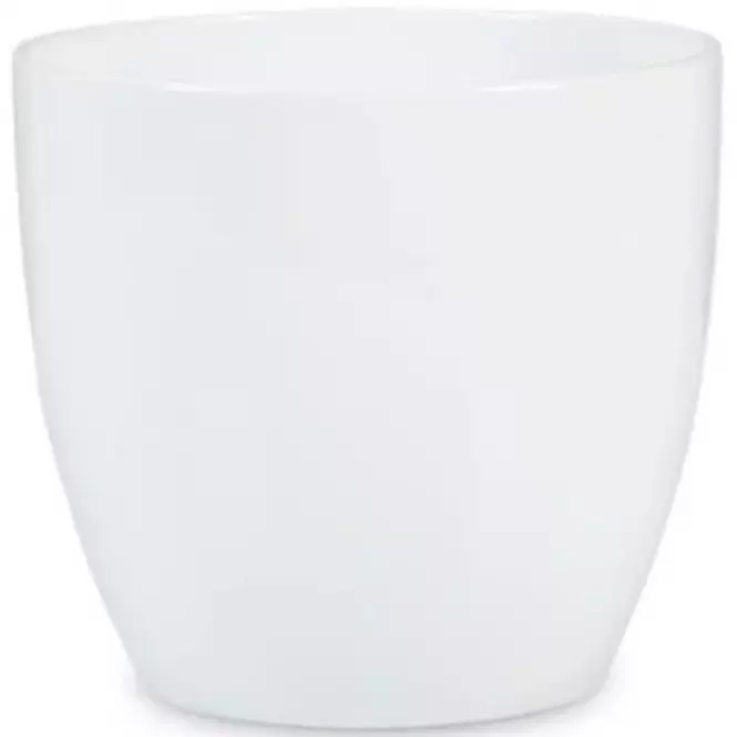 Scheurich ovális kerámia virágcserép  920, ø16cm, fehér