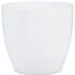 Ovális kerámia virágcserép Scheurich 920, ø19cm, fehér