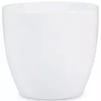Ovális kerámia virágcserép Scheurich 920, ø19cm, fehér