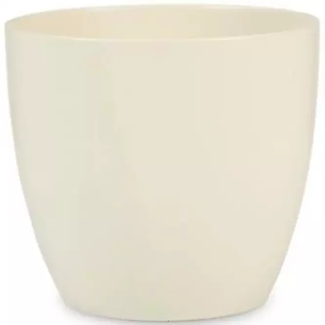 Ovális kerámia virágcserép Scheurich 920, ø14cm, krémszín