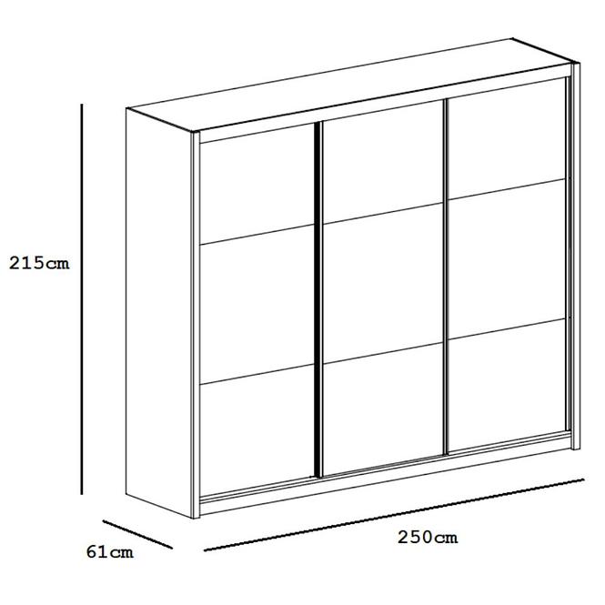 Szekrény Cordoba 250 cm