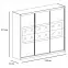 Szekrény Salwador 250 cm country szürke/fehér,4