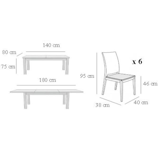 Étkező készlet Antek 1+6  wenge,2