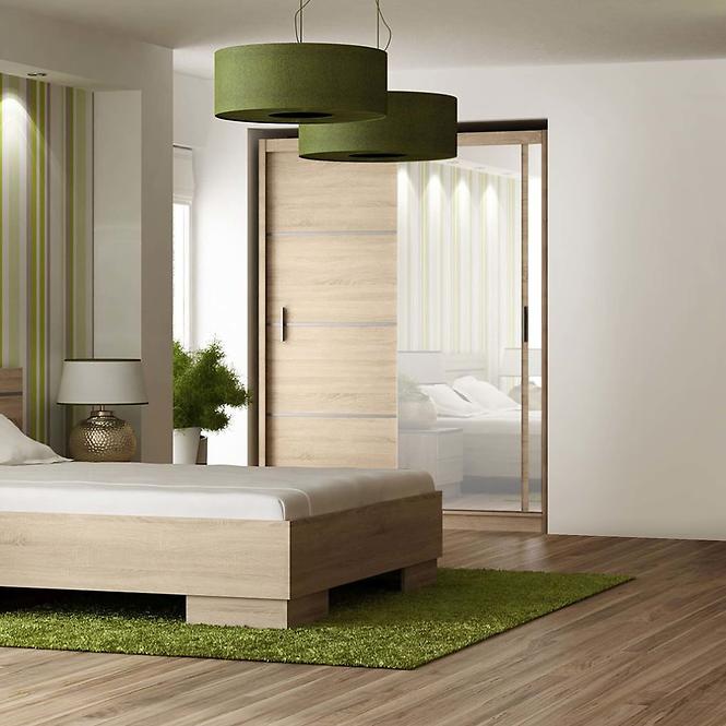 Szekrény Vista 150 cm tölgy sonoma/tükör