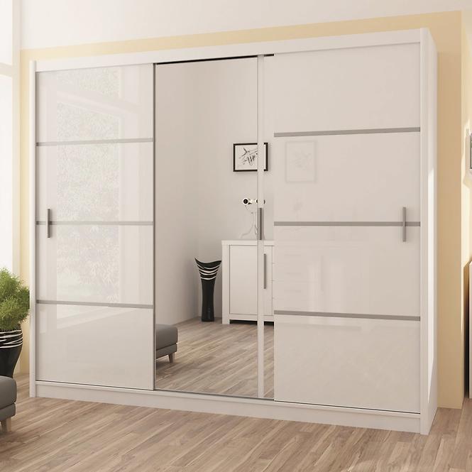 Szekrény Vista 250 cm fehér