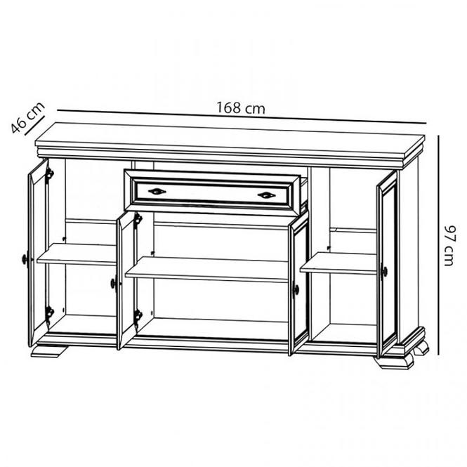 Komód Kora KK4 fehér