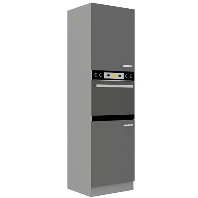 Konyhaszekrény Grez 60 DP/210 2F szürke/szürke