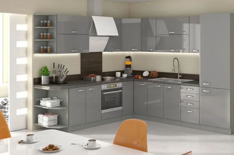 Konyhaszekrény Grey 60 DPS/210 2F szürke,3