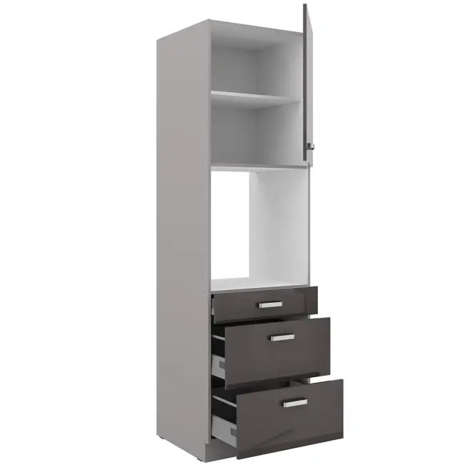 Konyhaszekrény Grey 60 DPS/210 2F szürke