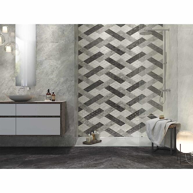 Csempe dekoratív  Optic Balmoral Silver 30/90,2