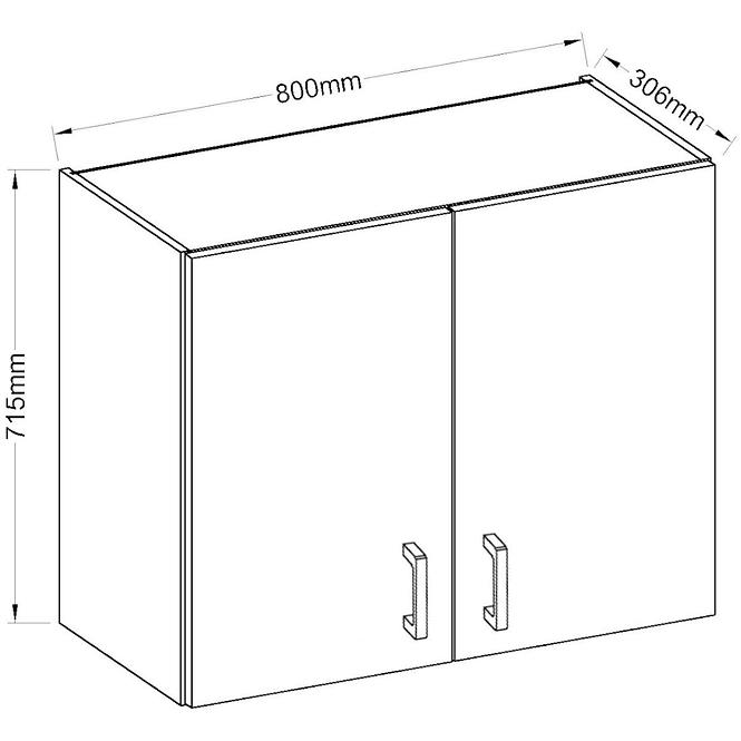 Konyhaszekérny Sara 80G-72 sonoma,2
