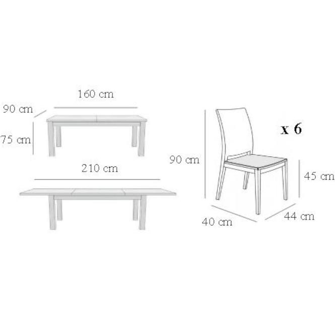 Étkező készlet  Zuza 1+6  ST407 III KR752 BR130 luizjana 6