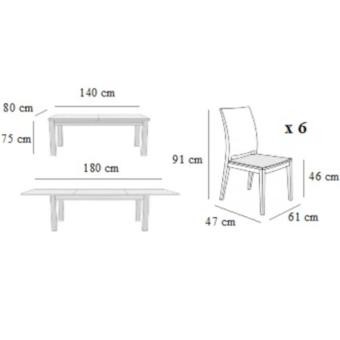 Étkező készlet Marcel 1+4 ST720 I KR749 BR2268 loka 11