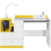 Íróasztal Mobi MO-11 fehér lux/sárga