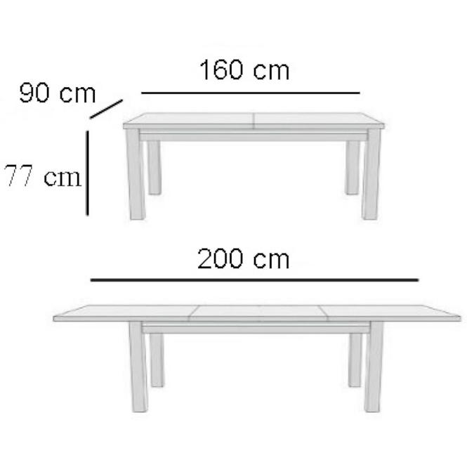 Étkezőasztal ST16 160X90+40 dió N