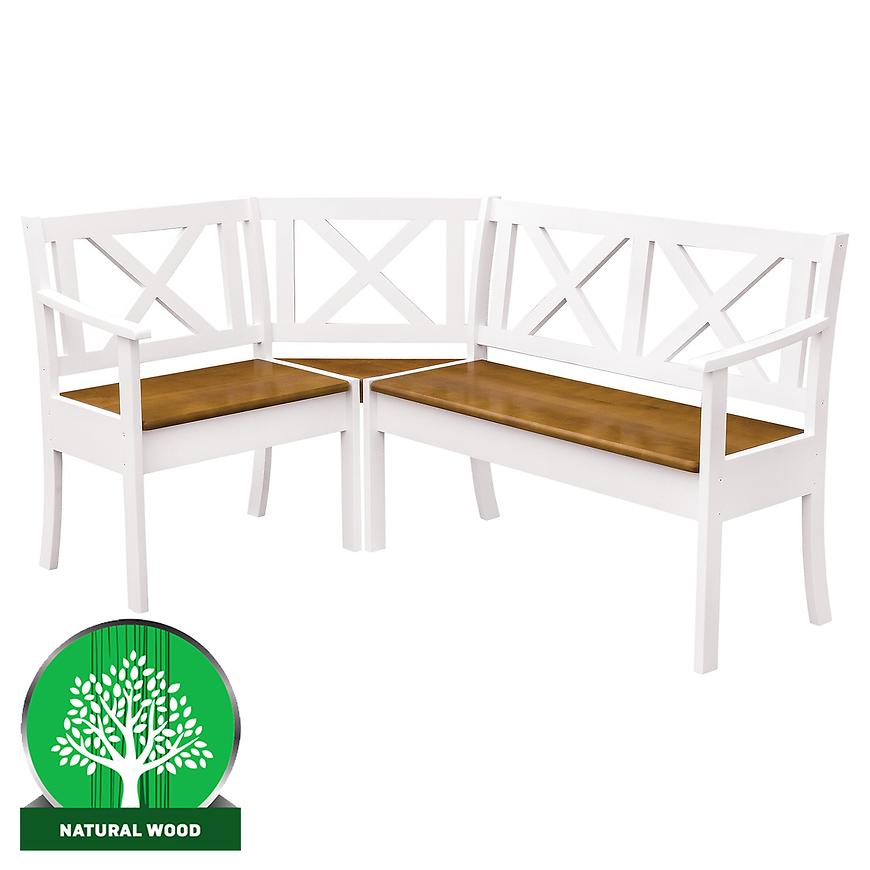 Sarokpad szett Mars fehér/tölgy 150x110