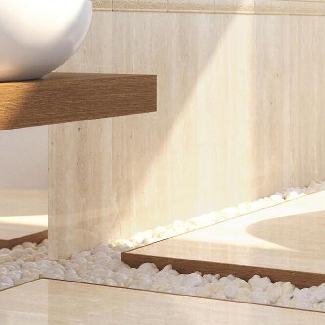 Csempe Gres Travertino Ash Pol. Rekt. 60/60