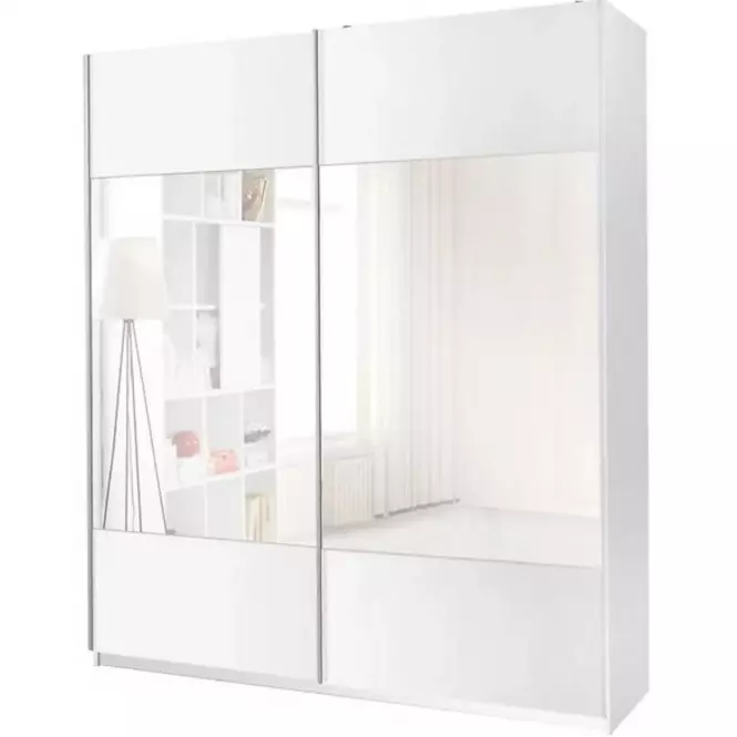 Szekrény tükörrel Vario fehér 175 cm