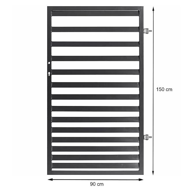 Kapu sandra  jobb 0,9m/1,5m zn ral7016