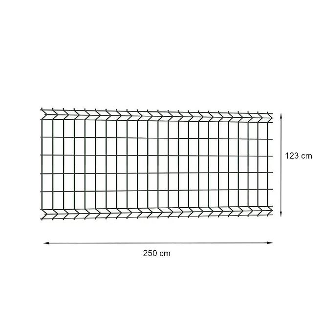 Panel 3D zinkelt 2,5x1,23 m